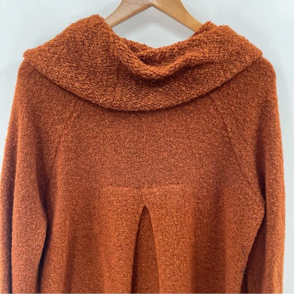 Anthropologie Angel of the North Earthy Brown Cowl Neck Tunic Style Sweater L - Picture 6 of 11